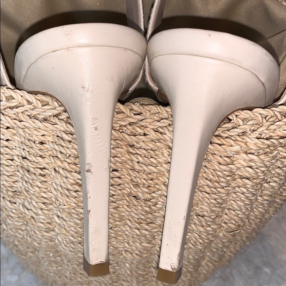 French Connection beige ankle strap 3.5 inch heel - Picture 5 of 8